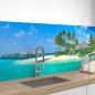 Preview: Küchenrückwand Folie Steg auf Malediven Bild 1