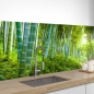 Preview: Küchenrückwand Folie Bambuswald Bild 1