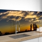 Mobile Preview: Küchenrückwand Folie Sonnenuntergang Landschaft Bild 1