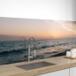 Mobile Preview: Küchenrückwand Folie Sonnenuntergang Meerblick Bild 1