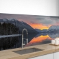 Preview: Küchenrückwand Folie Berg Sonnenuntergang Bild 1