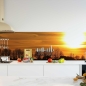 Preview: Küchenrückwand Folie Wald Sonnenuntergang Bild 2