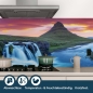 Preview: Küchenrückwand Folie Wasserfall Sonnenuntergang Bild 4
