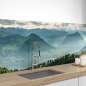 Preview: Küchenrückwand Folie Nebel Landschaft Bild 1