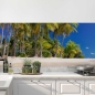 Preview: Küchenrückwand Folie tropischer Strand mit Palmen Bild 1