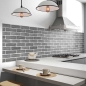 Mobile Preview: Küchenrückwand Folie graue Ziegelsteine Bild 2