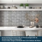 Preview: Küchenrückwand Folie graue Ziegelsteine Bild 3