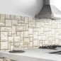 Mobile Preview: Küchenrückwand Folie griechische Steinmauer Bild 1
