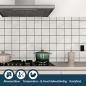 Mobile Preview: Küchenrückwand Folie hellgraue Fliesenoptik Bild 4