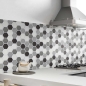 Mobile Preview: Küchenrückwand Folie Hexagon Bild 1