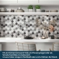 Preview: Küchenrückwand Folie Hexagon Bild 3