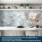 Mobile Preview: Küchenrückwand Folie Marmoroptik blau Bild 3