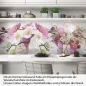 Preview: Küchenrückwand Folie Orchidee in Pink & Weiß Artikelbild 1