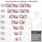 Preview: Küchenrückwand Folie Orchidee in Pink & Weiß Höhe 60cm