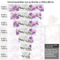 Preview: Küchenrückwand Folie Orchidee Design Höhe 80cm