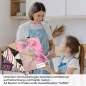 Preview: Küchenrückwand Folie rosa Blumen A4 Muster