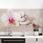 Preview: Küchenrückwand Folie Orchidee & Balance Steine Hauptbild 1