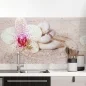 Preview: Küchenrückwand Folie Orchidee & Balance Steine Hauptbild 1