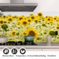 Preview: Küchenrückwand Folie blühendes Sonnenblumenfeld Detailbild 1