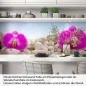 Preview: Küchenrückwand Folie Orchideen & Sandsteine Artikelbild 1
