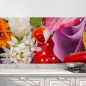 Preview: Küchenrückwand Folie farbenfrohe Blumen Hauptbild