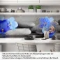 Preview: Küchenrückwand Folie blaue Blumen Zen SPA Steine Artikelbild 1