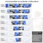 Preview: Küchenrückwand Folie blaue Blumen Zen SPA Steine Höhe 60cm