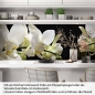 Preview: Küchenrückwand Folie weiße Orchideen - Zeitloser Stil für moderne Küchen Artikelbild 1