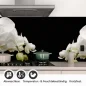 Preview: Küchenrückwand Folie weiße Orchideen - Modernes Design mit edlen Akzenten Detailbild 1