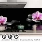 Preview: Küchenrückwand Folie Orchideenblüten in zartem Rosa-Violett Detailbild 1