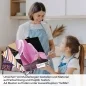 Preview: Küchenrückwand Folie Orchideen Pink - Pink auf Schwarz A4 Muster