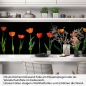 Preview: Küchenrückwand Folie rote Tulpen Artikelbild 1