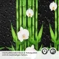 Preview: Küchenrückwand Folie asiatische Ruhe - Bambus & weiße Blüten Detailbild 2