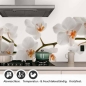 Preview: Küchenrückwand Folie Weiße Orchideen – Harmonie für Ihre Küche Detailbild 1