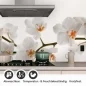 Preview: Küchenrückwand Folie Weiße Orchideen – Harmonie für Ihre Küche Detailbild 1