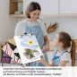 Preview: Küchenrückwand Folie Vergissmeinnicht – Zeitlose Eleganz in Blau A4 Muster