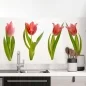 Preview: Küchenrückwand Folie Tulpenblüten Hauptbild