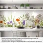 Preview: Küchenrückwand Folie Naturwiese - Zeitloses Design mit Gräsern und Blumen Artikelbild 1