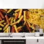 Preview: Küchenrückwand Folie Bunte Pasta - Italienisches Flair für Ihre Küche Hauptbild 1