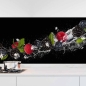 Preview: Küchenrückwand Folie Brombeeren, Himbeeren & Minze im Wassereffekt Hauptbild 1