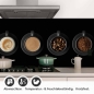 Preview: Küchenrückwand Folie Kaffee Tassen - Vielfalt auf schwarzem Hintergrund Detailbild 1