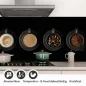 Preview: Küchenrückwand Folie Kaffee Tassen - Vielfalt auf schwarzem Hintergrund Detailbild 1