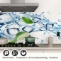 Preview: Küchenrückwand Folie spritzige Limetten & Eiswürfel Detailbild 1