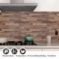 Preview: Küchenrückwand Folie dunkles Holz Detailbild 1