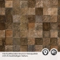 Preview: Küchenrückwand Folie Holzblock Mosaik Optik Detailbild 2