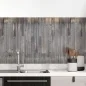 Preview: Küchenrückwand Folie graue Holzmaserung im Vintage Look Hauptbild 1