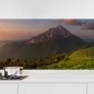 Preview: Küchenrückwand Folie Abendlicher Bergzauber – Landschaft im Sonnenuntergang Hauptbild 1