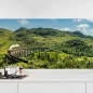 Preview: Küchenrückwand Folie Zugreise in grünen Täler Hauptbild 1