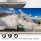 Preview: Küchenrückwand Folie Hochlandpanorama zwischen Eis & Grün Detailbild 1