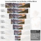 Preview: Küchenrückwand Folie Gebirgspanorama, Fluss & Fichtenwald Höhe 80cm
